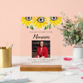 Teilen Sie Ihre Erinnerungen Beerdigung Foto Sonne Acrylschild (Hochzeit)