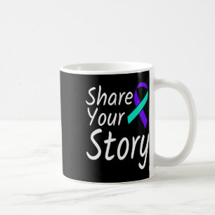 Teilen Sie Ihre Geschichte Suizidprävention Ribbon Kaffeetasse