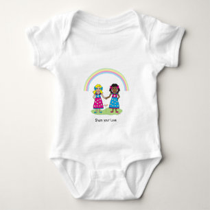 TEILEN SIE IHRE LIEBE - LIEBE ist LIEBE - Gleichhe Baby Strampler