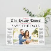 Teilen Sie Ihre Nachrichten Save the Date rustikal Einladung (Stehend Vorderseite)