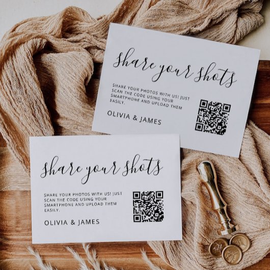 Teilen Sie Ihre QR-Codekarte mit Ihren Shots, fang