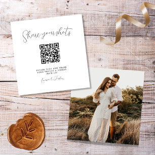 Teilen Sie Ihre Shots Foto Album QR Code Hochzeit Begleitkarte