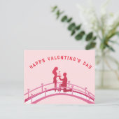 Teilen Sie Ihre Valentinische Liebe auf Postkarte (Stehend Vorderseite)