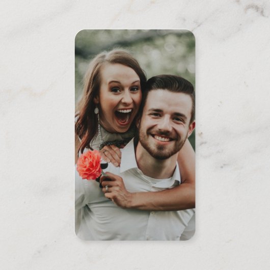 Teilen Sie Ihren Fotos unvergessliche Qr Code Blac Platzkarte (Rückseite)