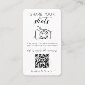 Teilen Sie Ihren Shots unvergessliche QR Code Blac Platzkarte (Vorderseite)