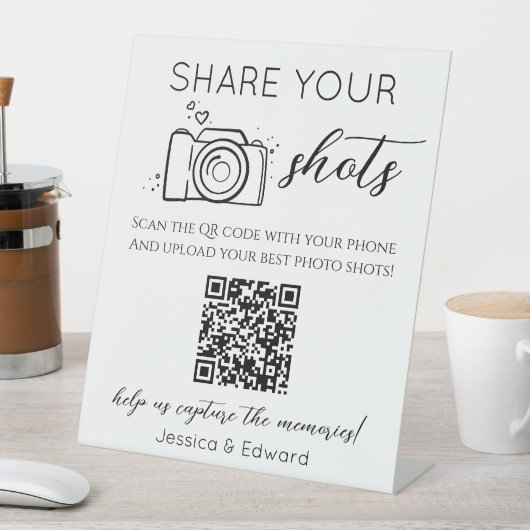 Teilen Sie Ihren Shots unvergessliche QR Code Blac Sockelschild (In Situ)