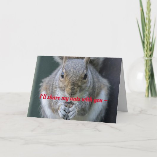 TEILEN VON NUTS-LIEBE, DIE SIE KARTE (Vorderseite)