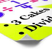 Teilen von Teilen mit Modellen {Mathematik Poster} Poster (Ecke)