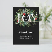 Teilen wir die Joy Baby Dusche! Dankeskarte (Stehend Vorderseite)