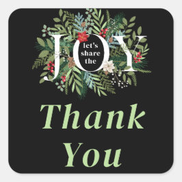 Teilen wir die Joy Baby Dusche! Quadratischer Aufkleber