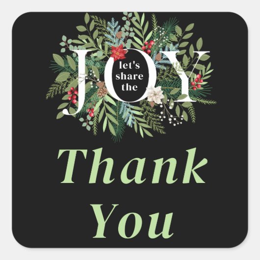 Teilen wir die Joy Baby Dusche! Quadratischer Aufkleber (Vorderseite)