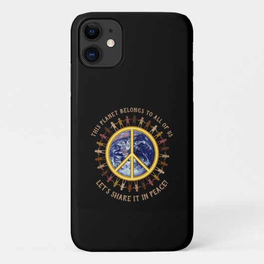 Teilen wir diesen Planeten in Frieden ☮ Case-Mate iPhone Hülle (Rückseite)