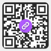 Teilenbare QR-Code-Aufkleber Quadratischer Aufkleber (Vorderseite)