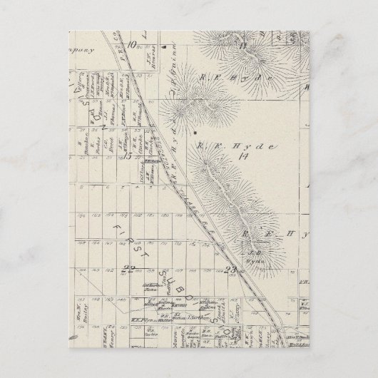 Teilgebiete Pioneer Land Co Postkarte (Vorderseite)