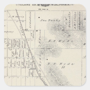 Teilgebiete Pioneer Land Co Quadratischer Aufkleber