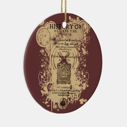 Teili Quarto-vorderes Stück Shakespeare Henry IV Keramikornament (Rechts)