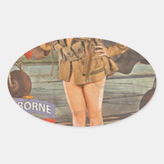 Teilnahme am 82. Im Flugzeug Ovaler Aufkleber (Vorderseite)