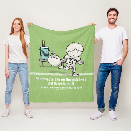 Teilnahme am Leben Fleecedecke (Beispiel)