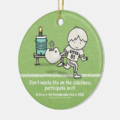 Teilnahme am Leben Keramik Ornament (Links)