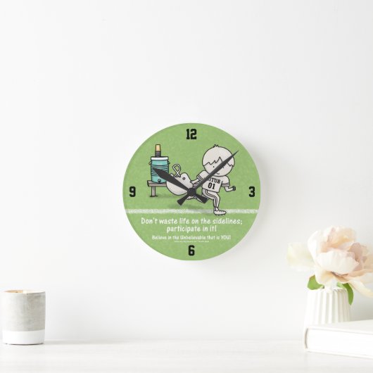 Teilnahme am Leben Runde Wanduhr (Zuhause)