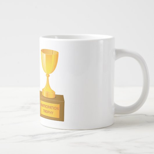 Teilnahme-Trophäedruck auf riesiger Tasse (Rechts)