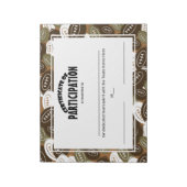 Teilnahmebescheinigung Notizblock (Rotiert)