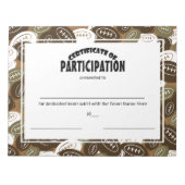 Teilnahmebescheinigung Notizblock (Vorderseite)