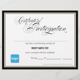 Teilnahmezertifikat - Logo hinzufügen