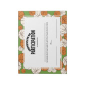 Teilnahmezertifikate Notizblock (Rotiert)