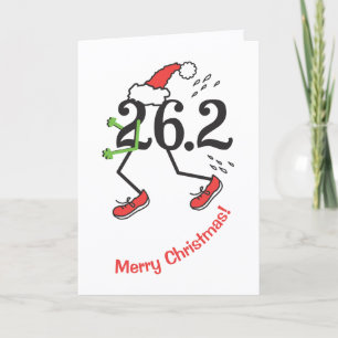 Teilnehmer 26.2 Marathon Weihnachtskarte Feiertagskarte