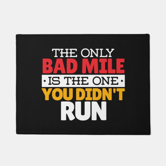 Teilnehmer - Funny Bad Mile Running Zitat Fußmatte (Vorderseite)