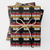 Teilnehmer - Funny Bad Mile Running Zitat Geschenkpapier Set (Beispiel)