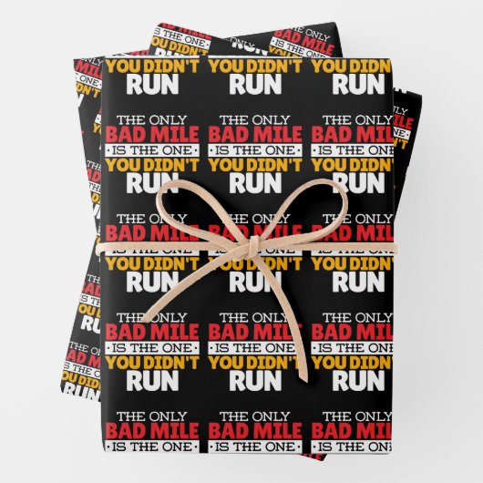 Teilnehmer - Funny Bad Mile Running Zitat Geschenkpapier Set (Beispiel)