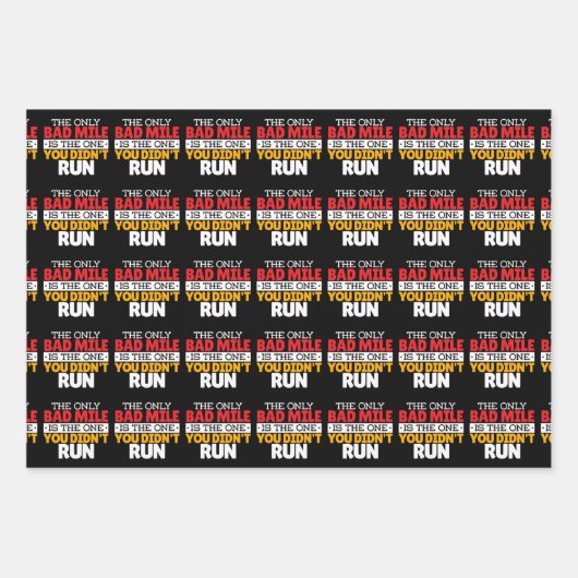 Teilnehmer - Funny Bad Mile Running Zitat Geschenkpapier Set (Vorderseite)