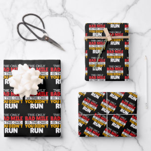 Teilnehmer - Funny Bad Mile Running Zitat Geschenkpapier Set