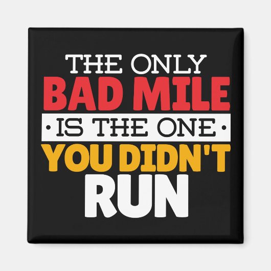 Teilnehmer - Funny Bad Mile Running Zitat Magnet (Vorne)