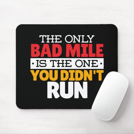 Teilnehmer - Funny Bad Mile Running Zitat Mousepad (Mit Mouse)