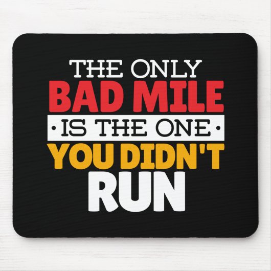 Teilnehmer - Funny Bad Mile Running Zitat Mousepad (Vorne)
