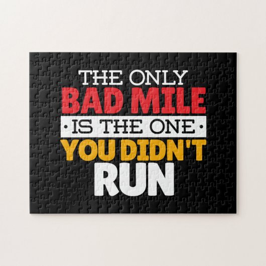 Teilnehmer - Funny Bad Mile Running Zitat Puzzle (Horizontal)