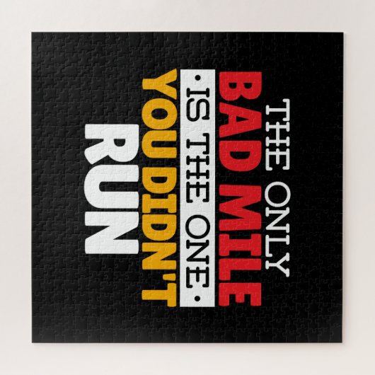 Teilnehmer - Funny Bad Mile Running Zitat Puzzle (Horizontal)