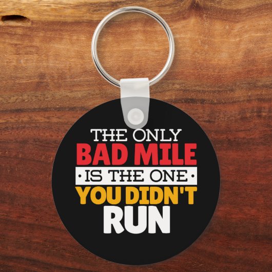 Teilnehmer - Funny Bad Mile Running Zitat Schlüsselanhänger (Vorderseite)