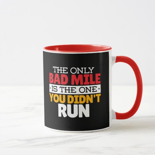 Teilnehmer - Funny Bad Mile Running Zitat Tasse (Rechts)