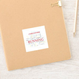 Teilnehmer mit Personalisierten Worten Aufkleber