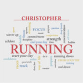 Teilnehmer mit Personalisierten Worten Aufkleber (Vorderseite)