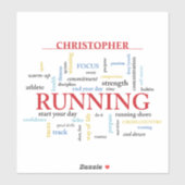 Teilnehmer mit Personalisierten Worten Aufkleber (Blatt)