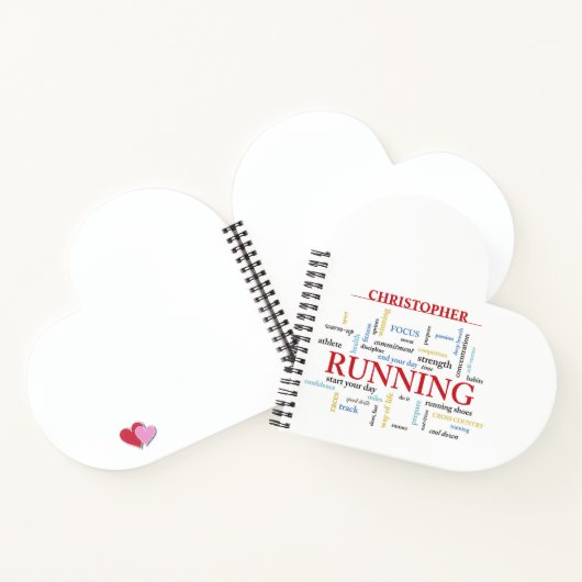 Teilnehmer mit Personalisierten Worten Notizblock (Innenseite)