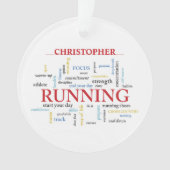 Teilnehmer mit Personalisierten Worten Ornament (Vorderseite)