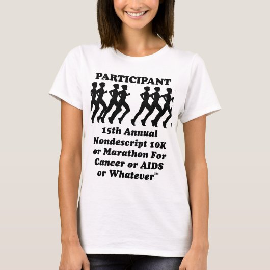 Teilnehmer NonDescript 10K Marathon T - Shirt (Vorderseite)