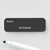 Teilnehmername Pinback Namensschild (Beispiel)