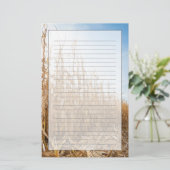 Teils geerntetes Mais-Feld Briefpapier (Stehend Vorderseite)